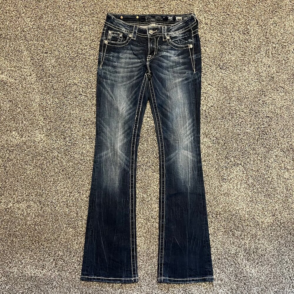 Miss Me Jeans, Size 27, Boot cut, rhinestones and sequins!